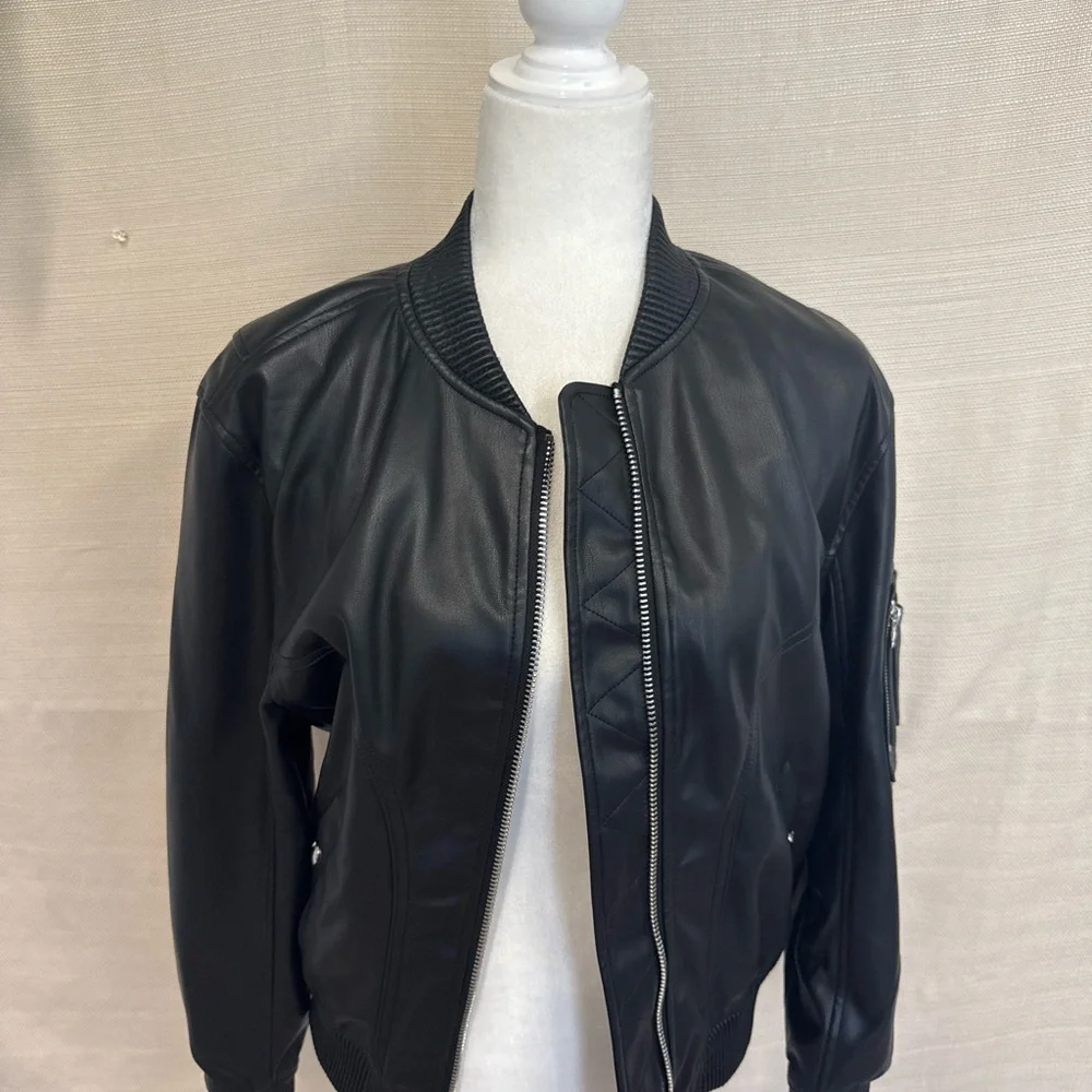 Blank NYC Black Bomber Jacket - Picture 1 of 3
